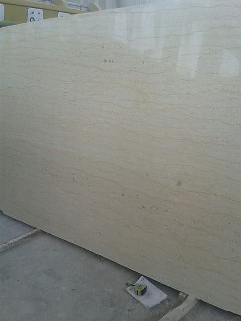 White Silvia cream marble slab, polished finish